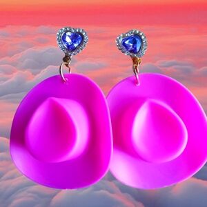 Valentines day cowgirl earrings